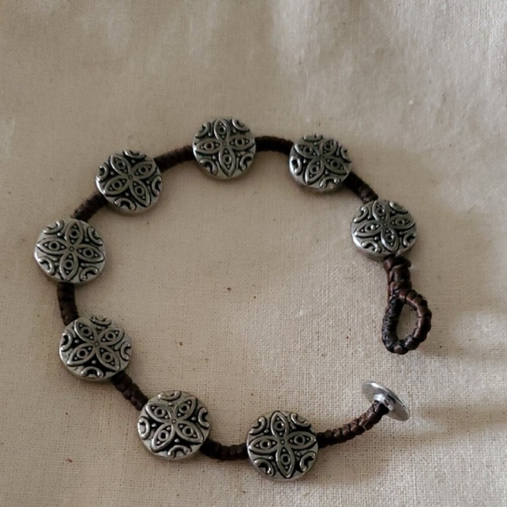 Bohemian Medallion Four Leaf Clover Bracelet